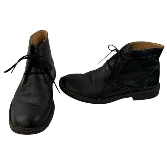*BORN Harrison Boots Mens Size 10M Black Leather Comfort Ankle Chukka Llace Up main image 6